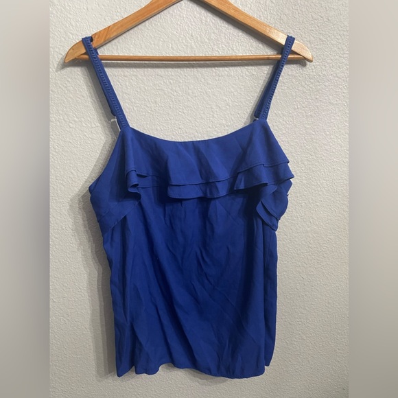 EUC XL Navy Blue Tank Blouse - Picture 1 of 5